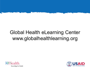 Global Health eLearning Center www.globalhealthlearning.org