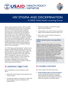 hiv stigma and discrimination