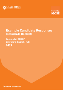Example Candidate Responses