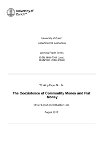 The Coexistence of Commodity Money and Fiat Money