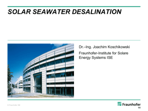 Joachim Koschikowsky "Solar seawater desalination"