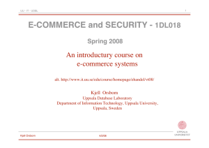 E-COMMERCE and SECURITY - 1DL018