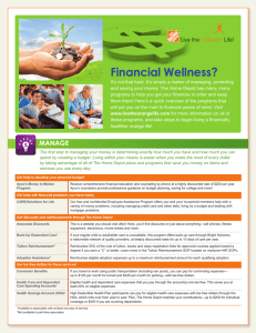 Financial Wellness? - Home Depot Health Challenge