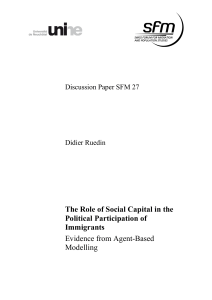The Role of Social Capital in the Political Participation of Immigrants