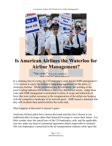 Is American Airlines the Waterloo for Airline Management?