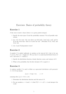 Exercises: Basics of probability theory