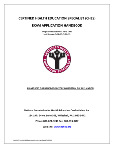 certified health education specialist (ches) exam