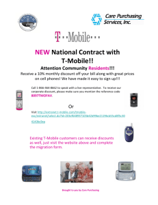 NEW National Contract with T-Mobile!!