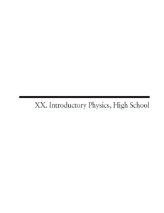 Introductory Physics - Massachusetts Department of Education