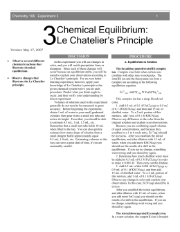 chemical equilibrium le chatelier principle essay chemical equilibrium le chatelier principle essay
