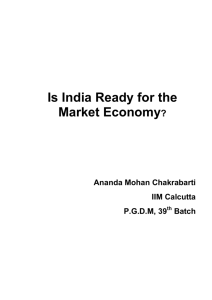 Is India Ready for the Market Economy?