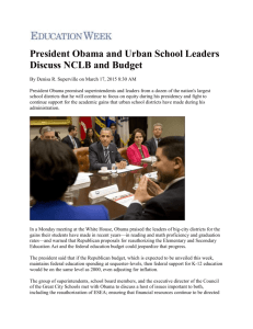 President Obama and Urban School Leaders Discuss NCLB and