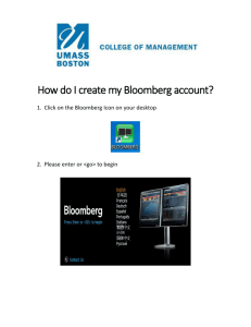 How do I create my Bloomberg account?