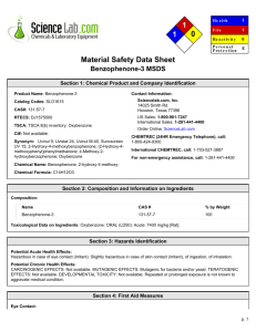 MSDS for Benzophenone-3