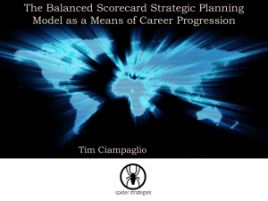 The Balanced Scorecard Strategic Planning Model