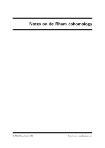 Notes on de Rham cohomology