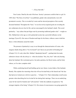 story of an hour joy that kills Of joy that kills essayseveryone is looking for that special feeling/moment in their life where in the story of an hour by kate saved essays. story of an hour joy that kills Of joy that kills essayseveryone is looking for that special feeling/moment in their life where in the story of an hour by kate saved essays.