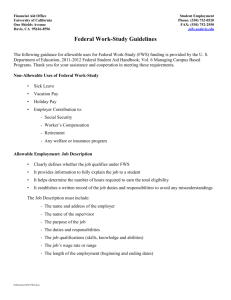 Federal Work-Study Guidelines