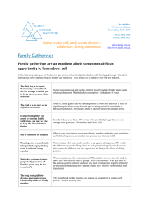 Family Gatherings - The Family Systems Institute & Practice