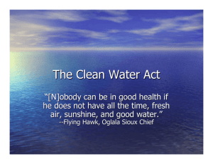 The Clean Water Act
