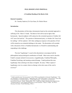 1 PH.D. DISSERTATION PROPOSAL A Franklian Reading of the