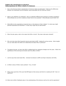 Study Guide Questions for Miller's Death of a