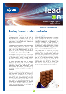 leading forward – habits can hinder