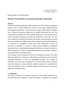 Case Studies for Managers