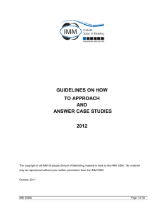guidelines on how to approach and answer case studies 2012