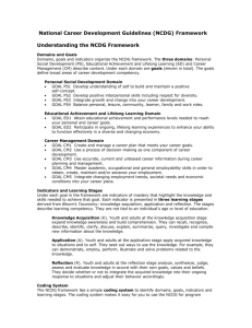 National Career Development Guidelines (NCDG) Framework