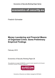 Money Laundering and Financial Means of Organized
