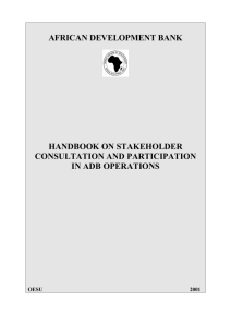 Handbook on Stakeholder Consultation and Participation