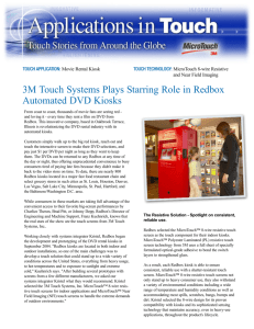 3M Touch Systems Plays Starring Role in Redbox