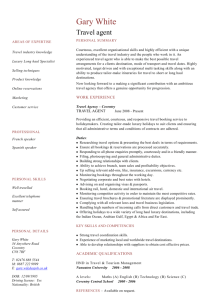 travel agent CV template