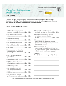 Caregiver Self-Assessment Questionnaire