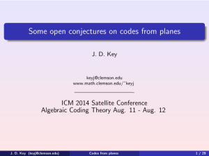Some open conjectures on codes from planes