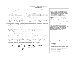 Chapter 7.2 - Molecular Geometry