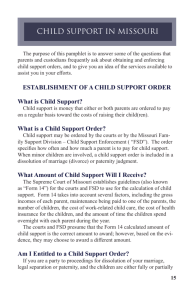 Child Support in Missouri