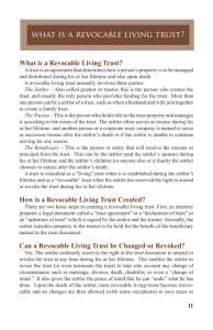What is a Revocable Living Trust?