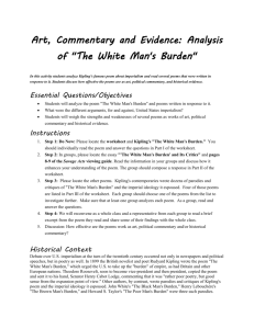 Art, Commentary and Evidence: Analysis of "The White Man's Burden"