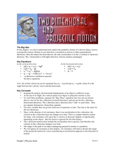 Ch 4: Projectile Motion