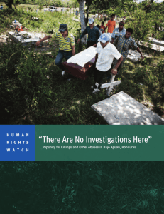 Impunity for Killings and Other Abuses in Bajo Aguán, Honduras