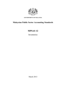 Malaysian Public Sector Accounting Standards MPSAS 12