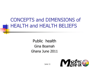 CONCEPTS and DIMENSIONS OF HEALTH and - MOTEC LIFE-UK