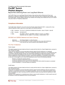 PoLRE Switch Compliance Document