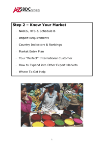 Export Business Plan -Step 2 Know Your Market