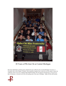 30 Years of Phi Iota Chi at Central Michigan