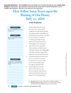 Here Follow Some Verses upon the Burning of Our House, July 10