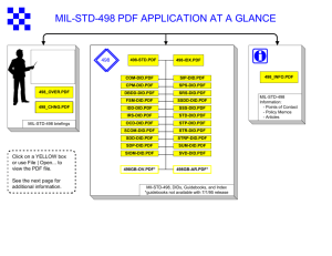 MIL-STD-498 PDF Application at a glance
