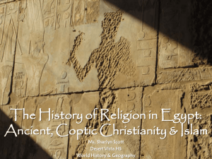 The History of Religion in Egypt: Ancient, Coptic Christianity & Islam